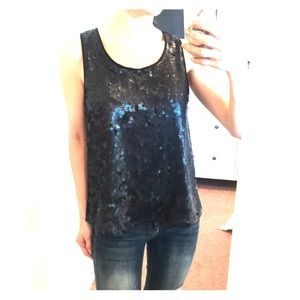 Black sequins tank